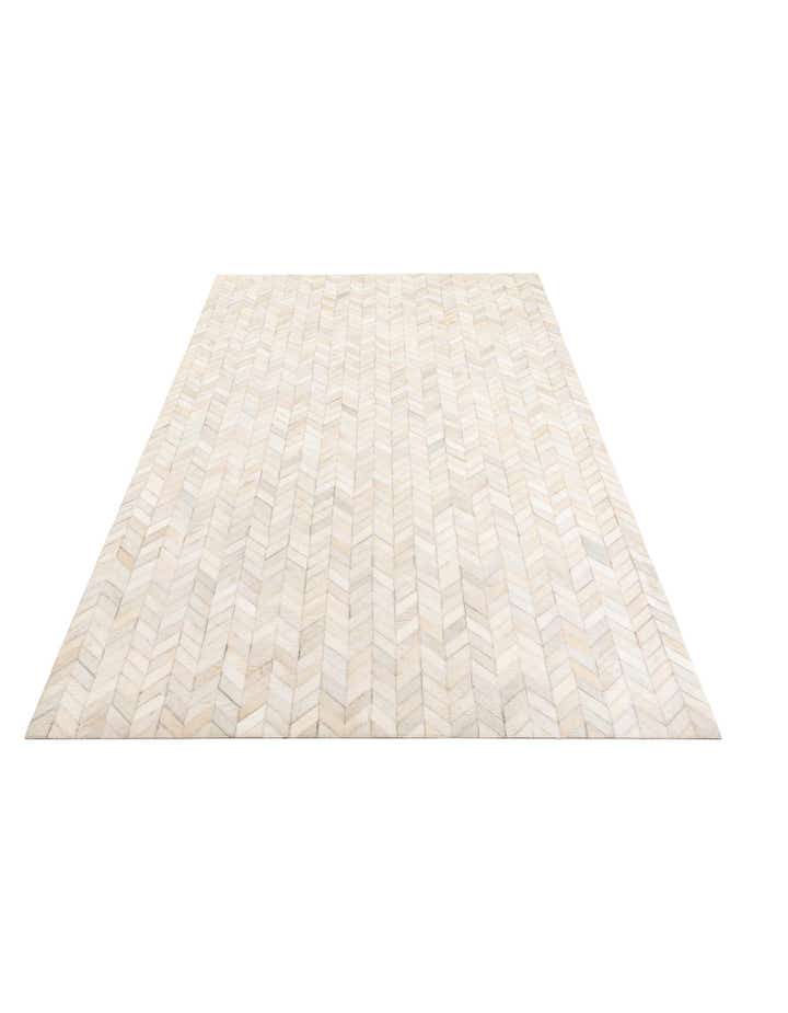 5' 3 x 7' 6 Cowhide Leather Rug