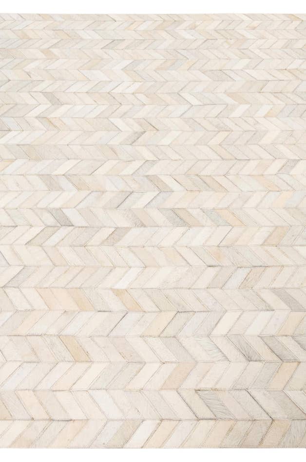 Detail image of 5' 3 x 7' 6 Cowhide Leather Rug