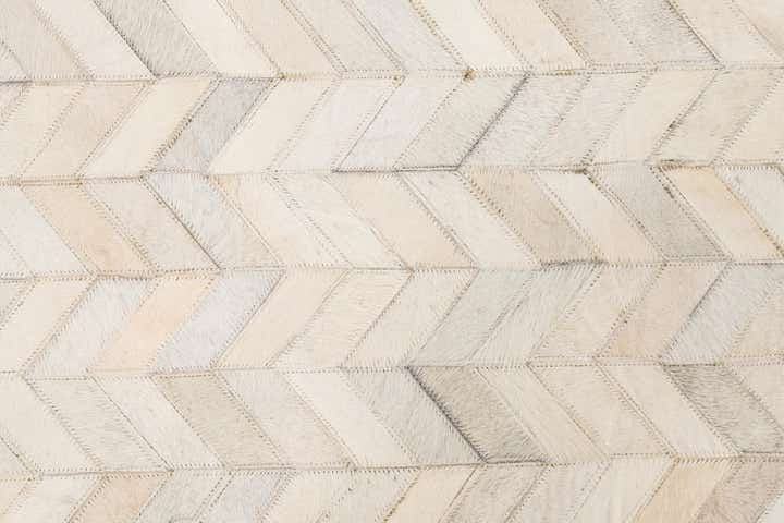 5' 3 x 7' 6 Cowhide Leather Rug