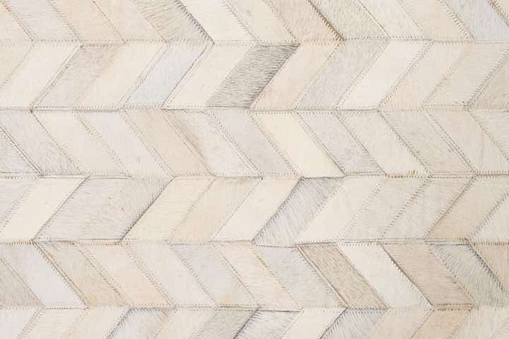 5' 3 x 7' 6 Cowhide Leather Rug