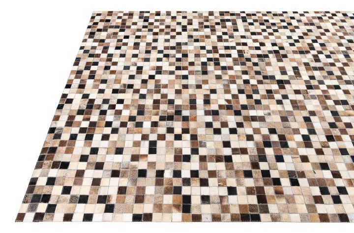 5' x 8' Cowhide Leather Rug