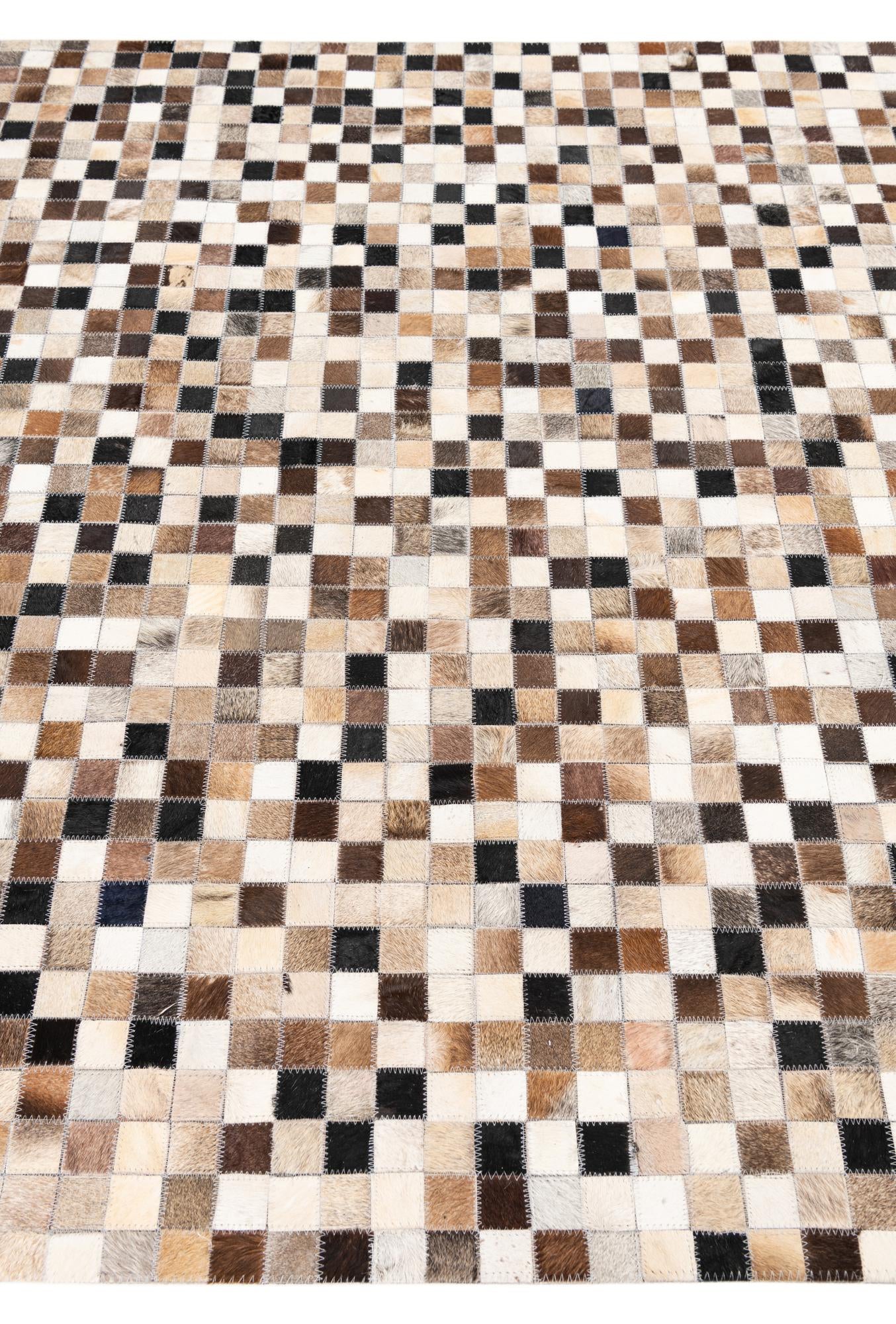 5' x 8' Cowhide Leather Rug