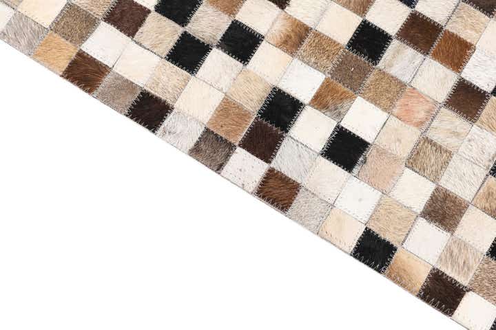5' x 8' Cowhide Leather Rug