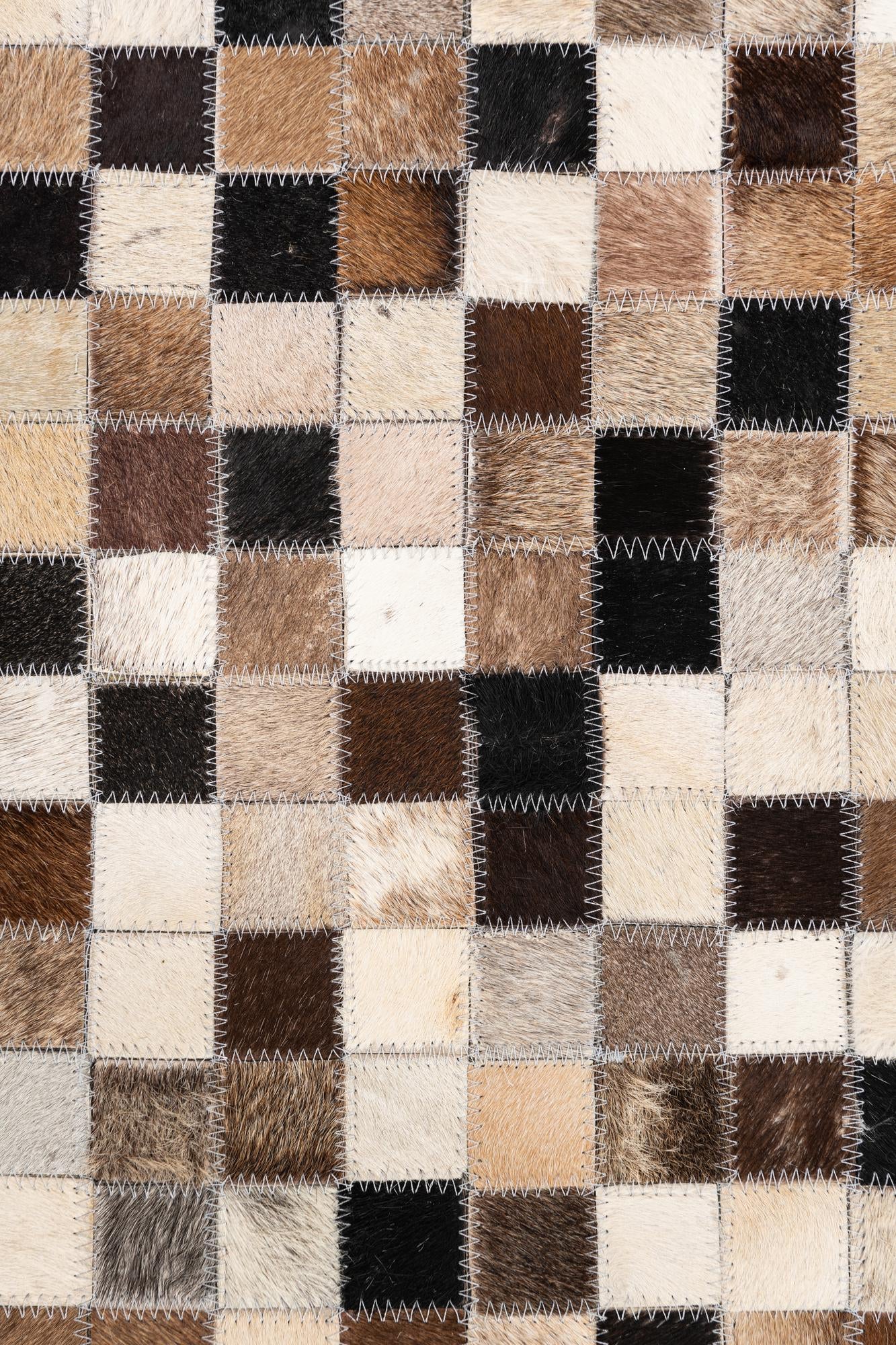 5' x 8' Cowhide Leather Rug