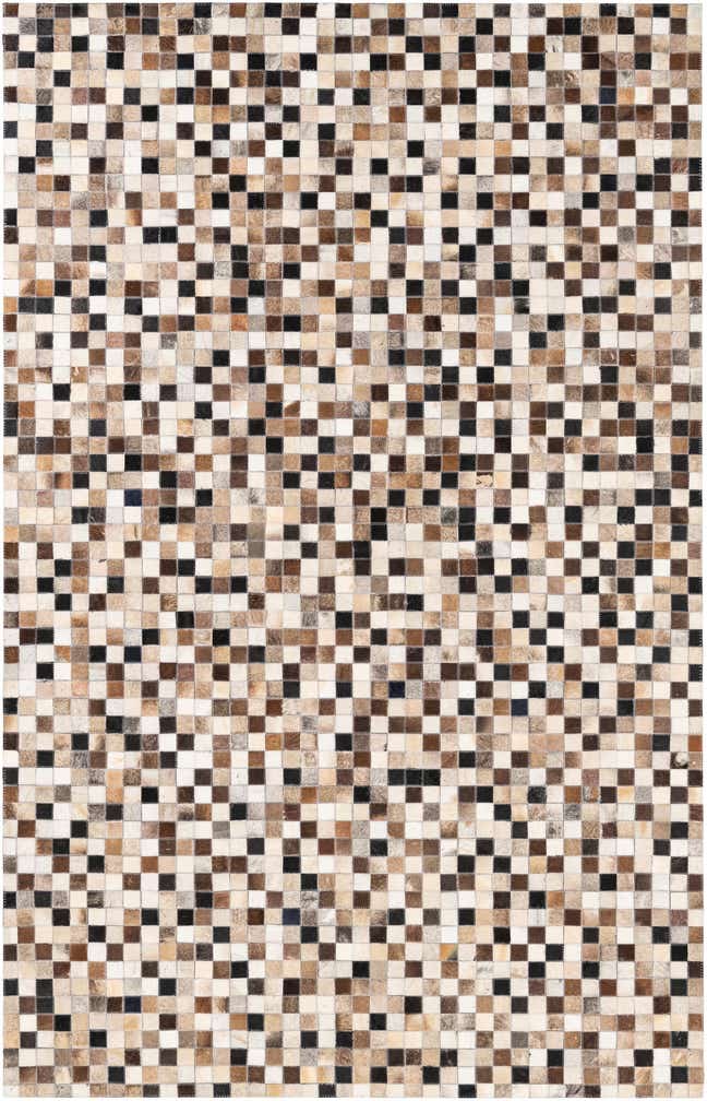 5' x 8' Cowhide Leather Rug