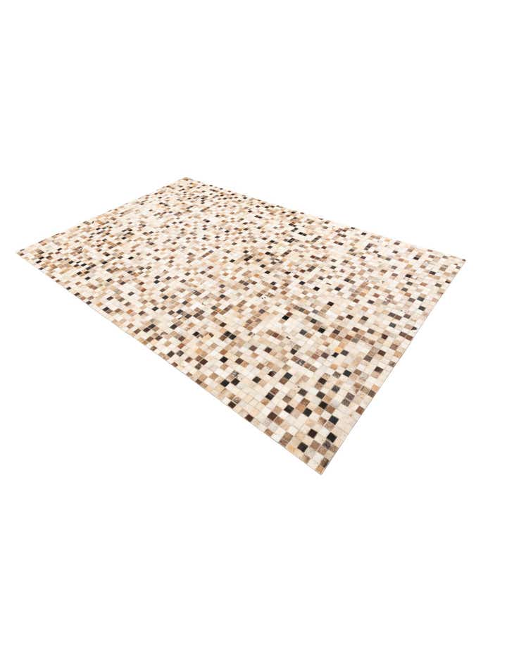 5' 2 x 8' Cowhide Leather Rug