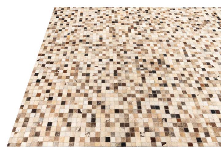 5' 2 x 8' Cowhide Leather Rug