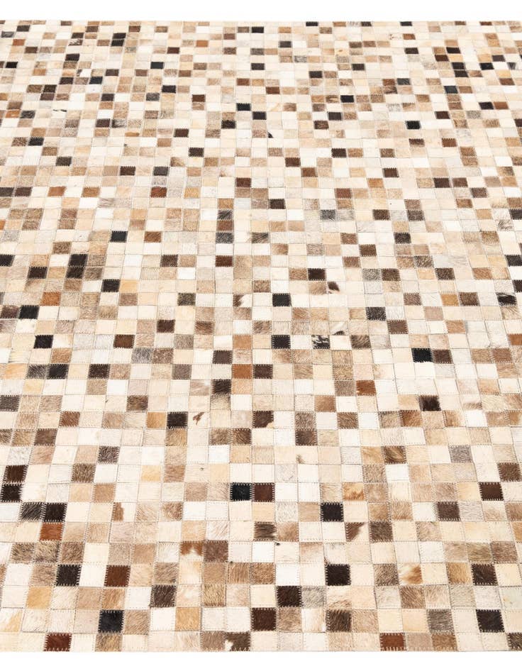 Detail image of 5' 2 x 8' Cowhide Leather Rug