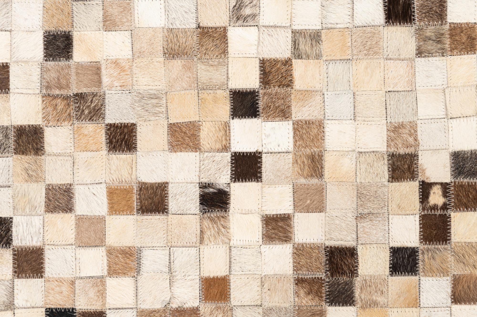 5' 2 x 8' Cowhide Leather Rug