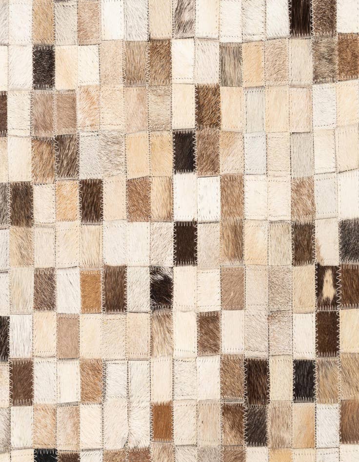 Detail image of 5' 2 x 8' Cowhide Leather Rug