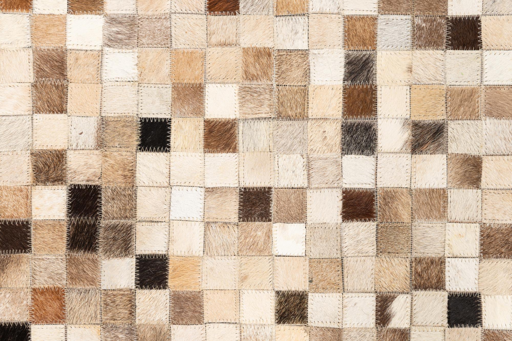 5' 2 x 8' Cowhide Leather Rug