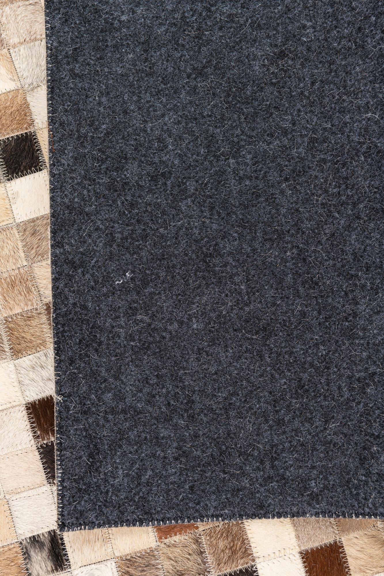 5' 2 x 8' Cowhide Leather Rug