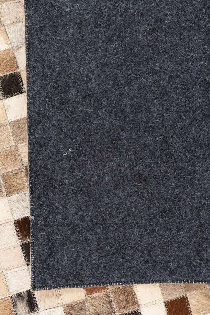 5' 2 x 8' Cowhide Leather Rug