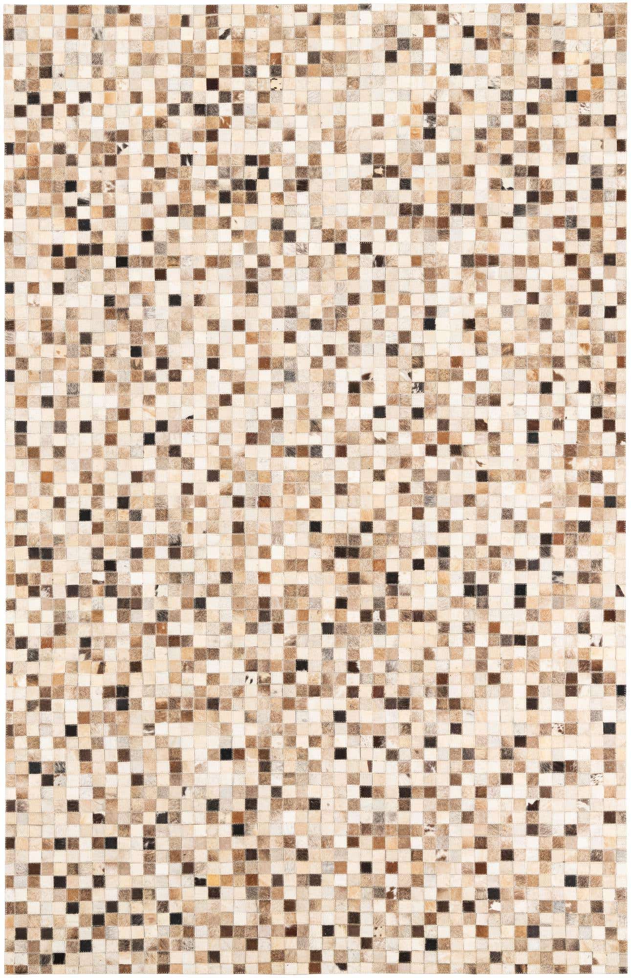 5' 2 x 8' Cowhide Leather Rug