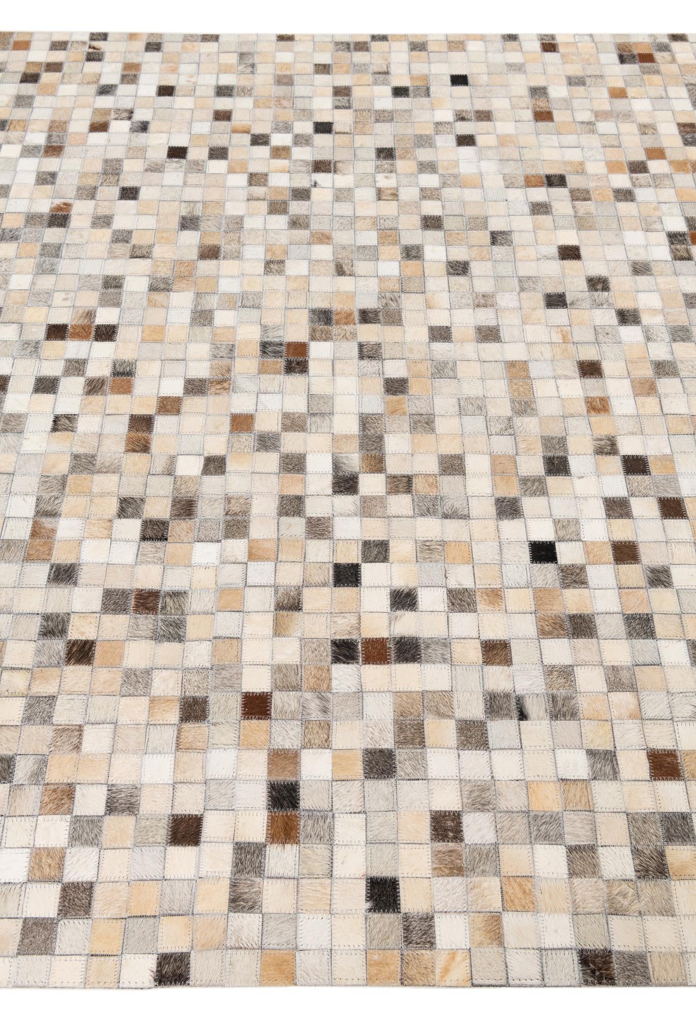 5' x 8' Cowhide Leather Rug
