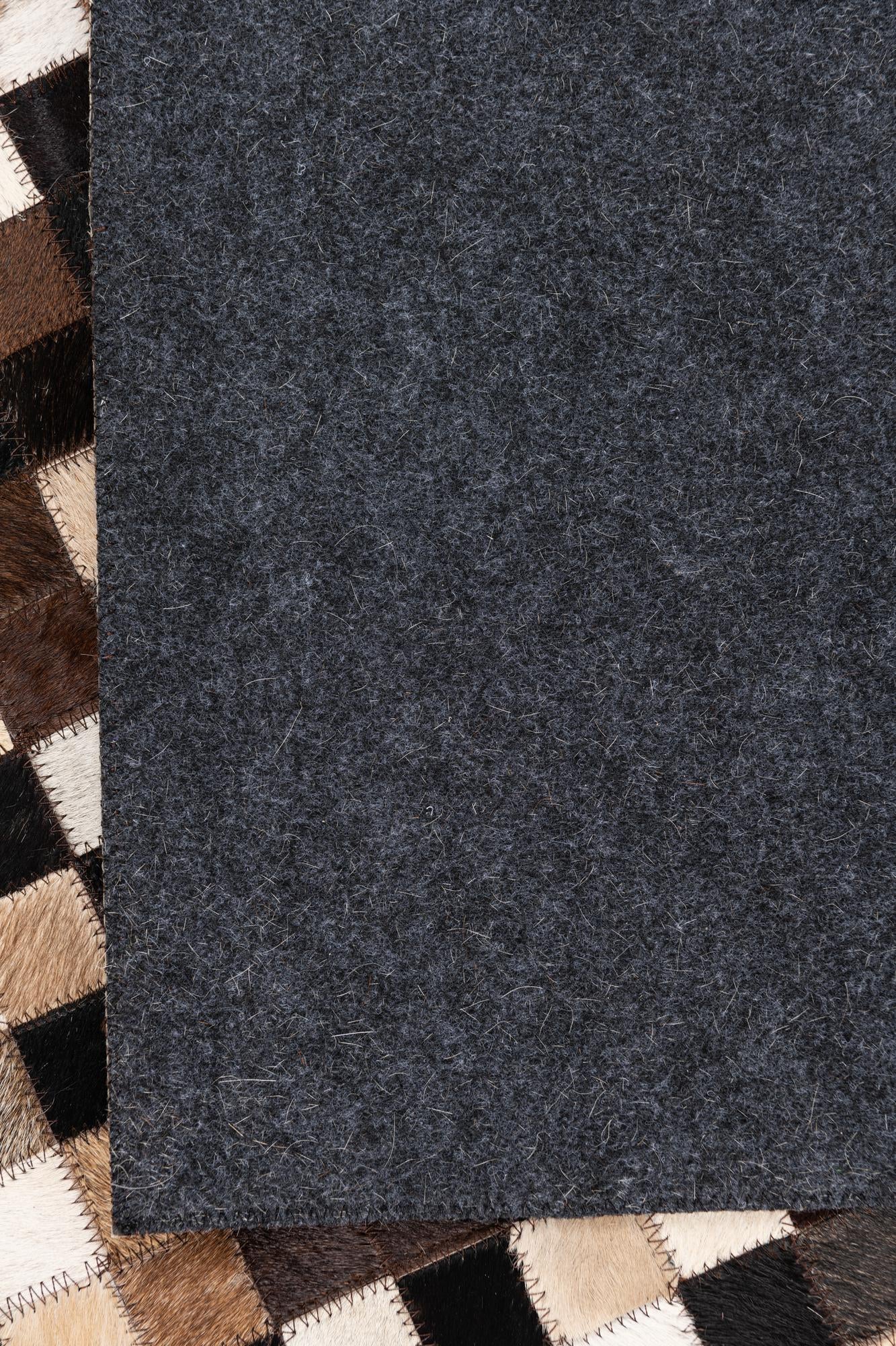 4' 9 x 8' Cowhide Leather Rug