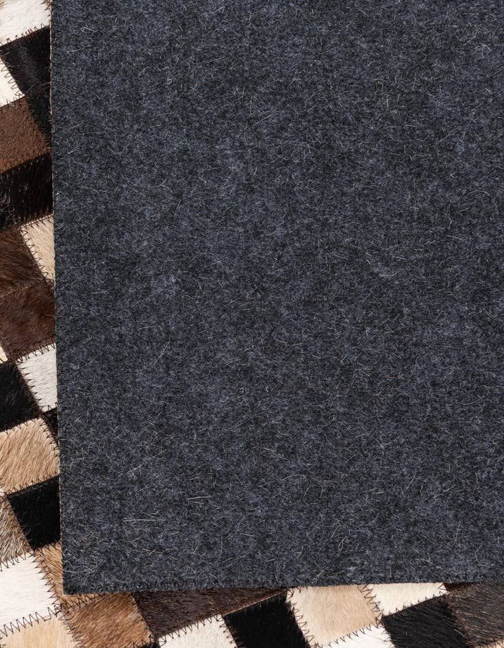 Detail image of 4' 9 x 8' Cowhide Leather Rug