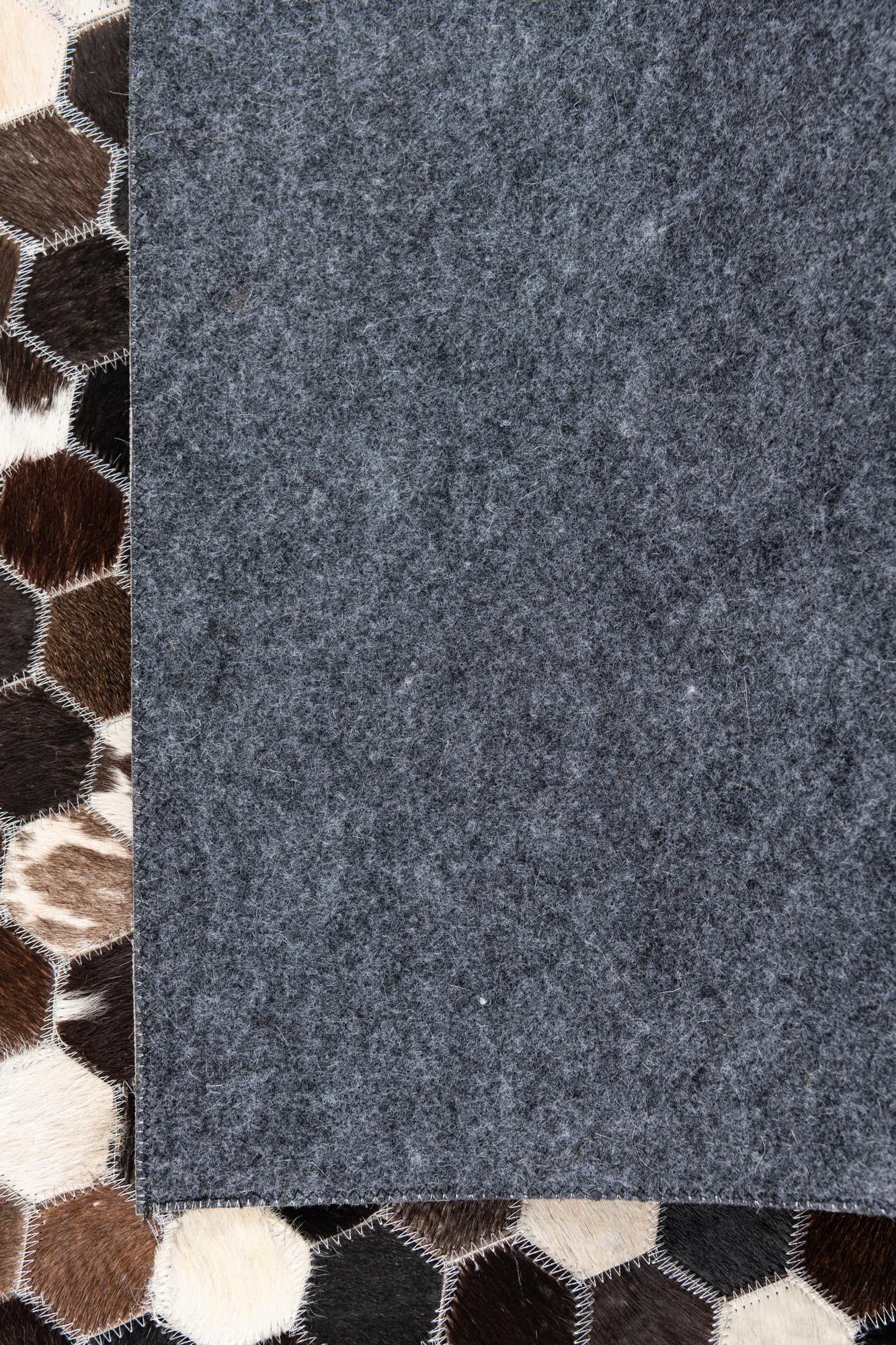 5' x 7' 9 Cowhide Leather Rug