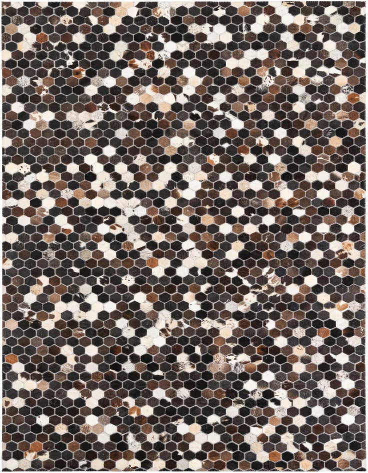 Detail image of 5' x 7' 9 Cowhide Leather Rug