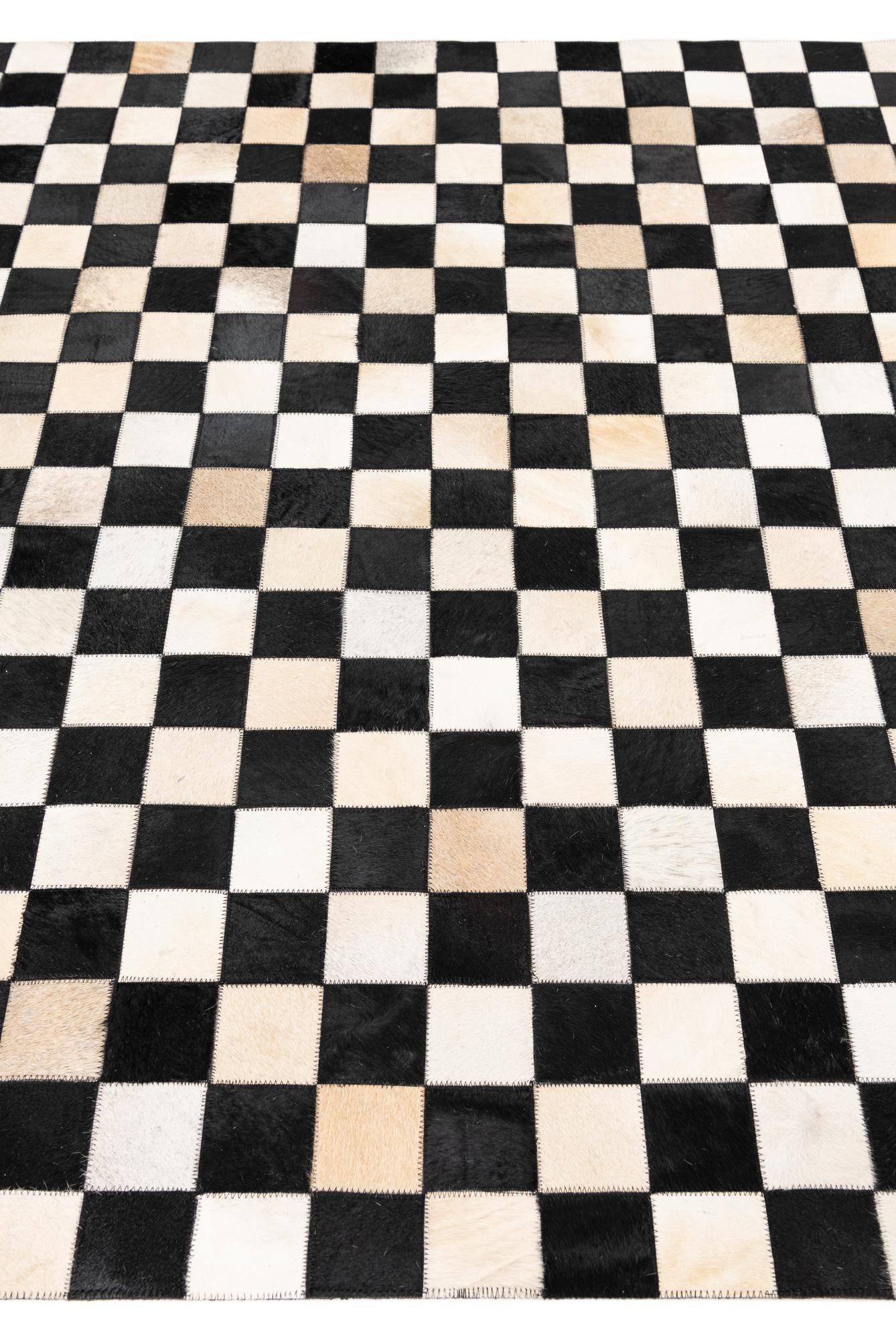 5' x 8' Cowhide Leather Rug