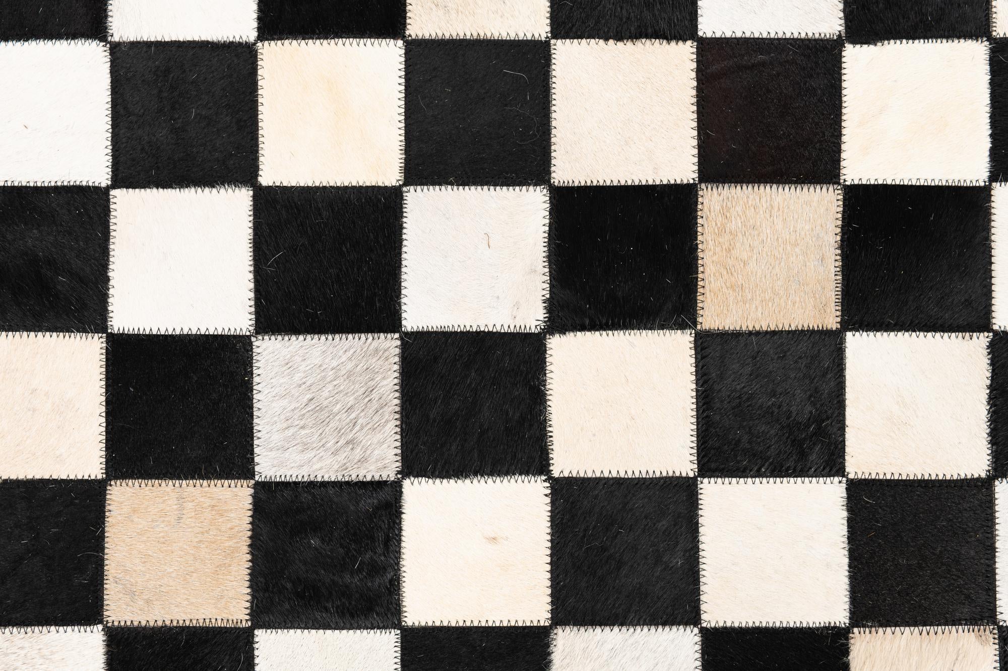 5' x 8' Cowhide Leather Rug