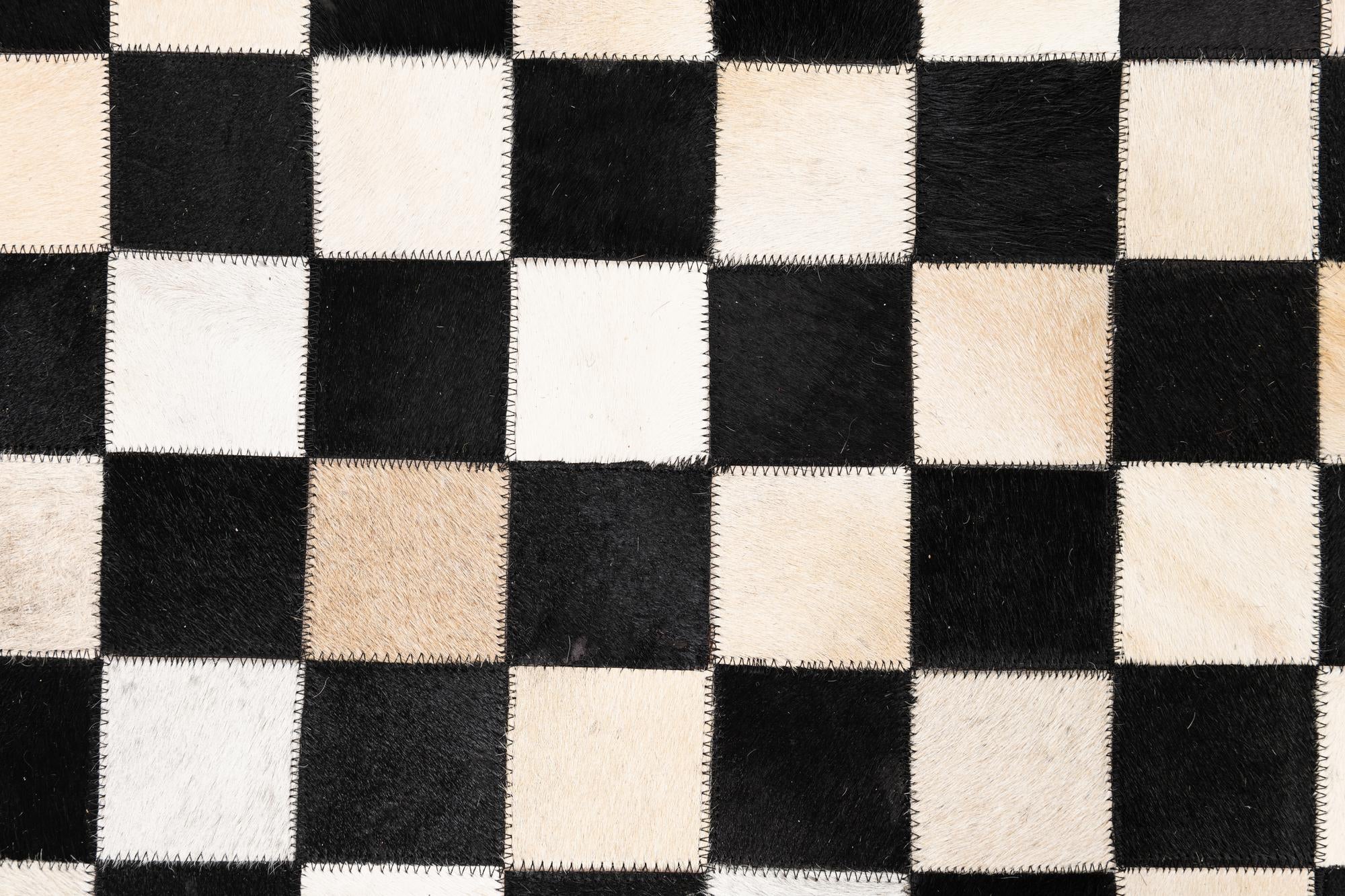 5' x 8' Cowhide Leather Rug
