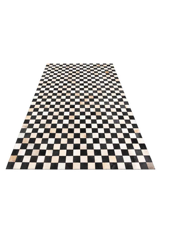 5' x 8' Cowhide Leather Rug