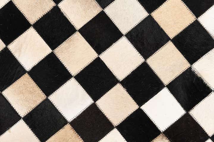 5' x 8' Cowhide Leather Rug