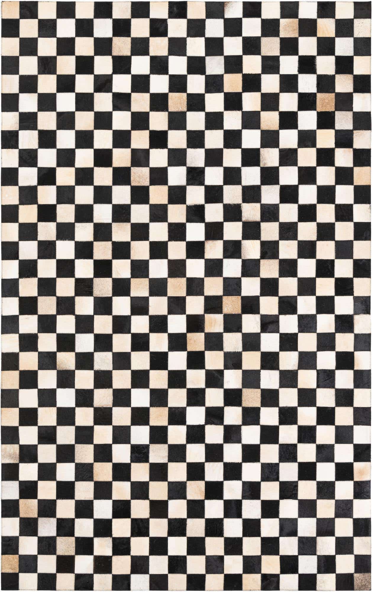 5' x 8' Cowhide Leather Rug