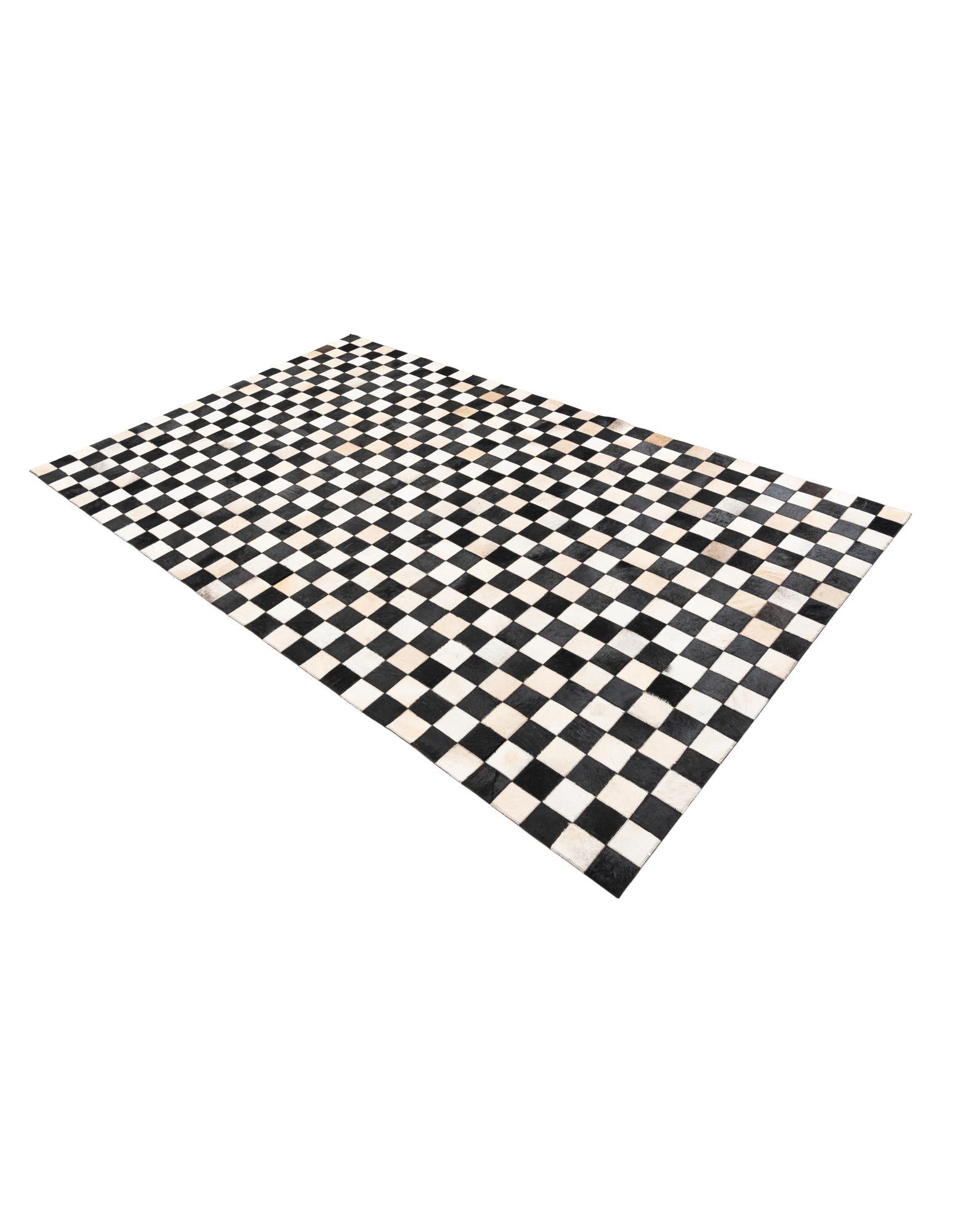 5' x 8' Cowhide Leather Rug