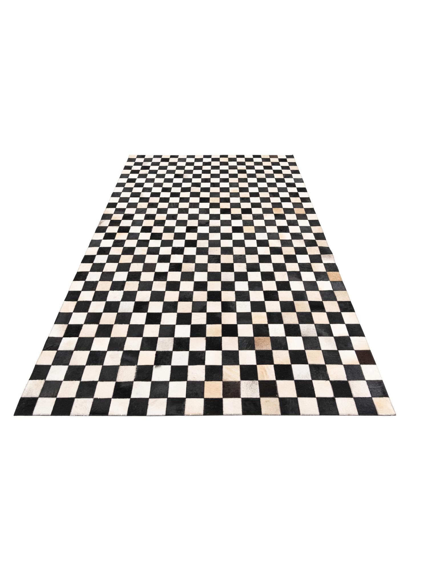 5' x 8' Cowhide Leather Rug