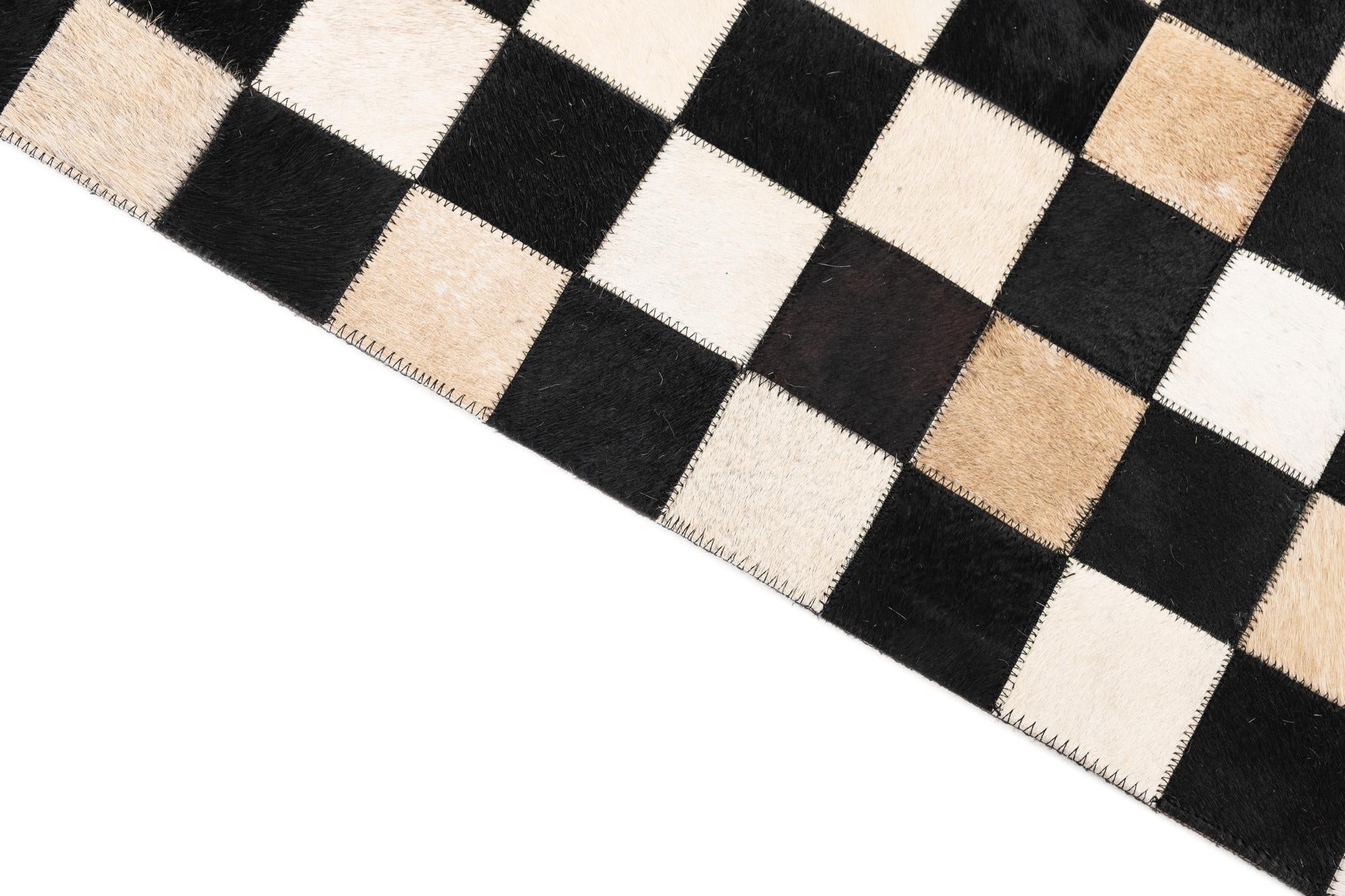 5' x 8' Cowhide Leather Rug