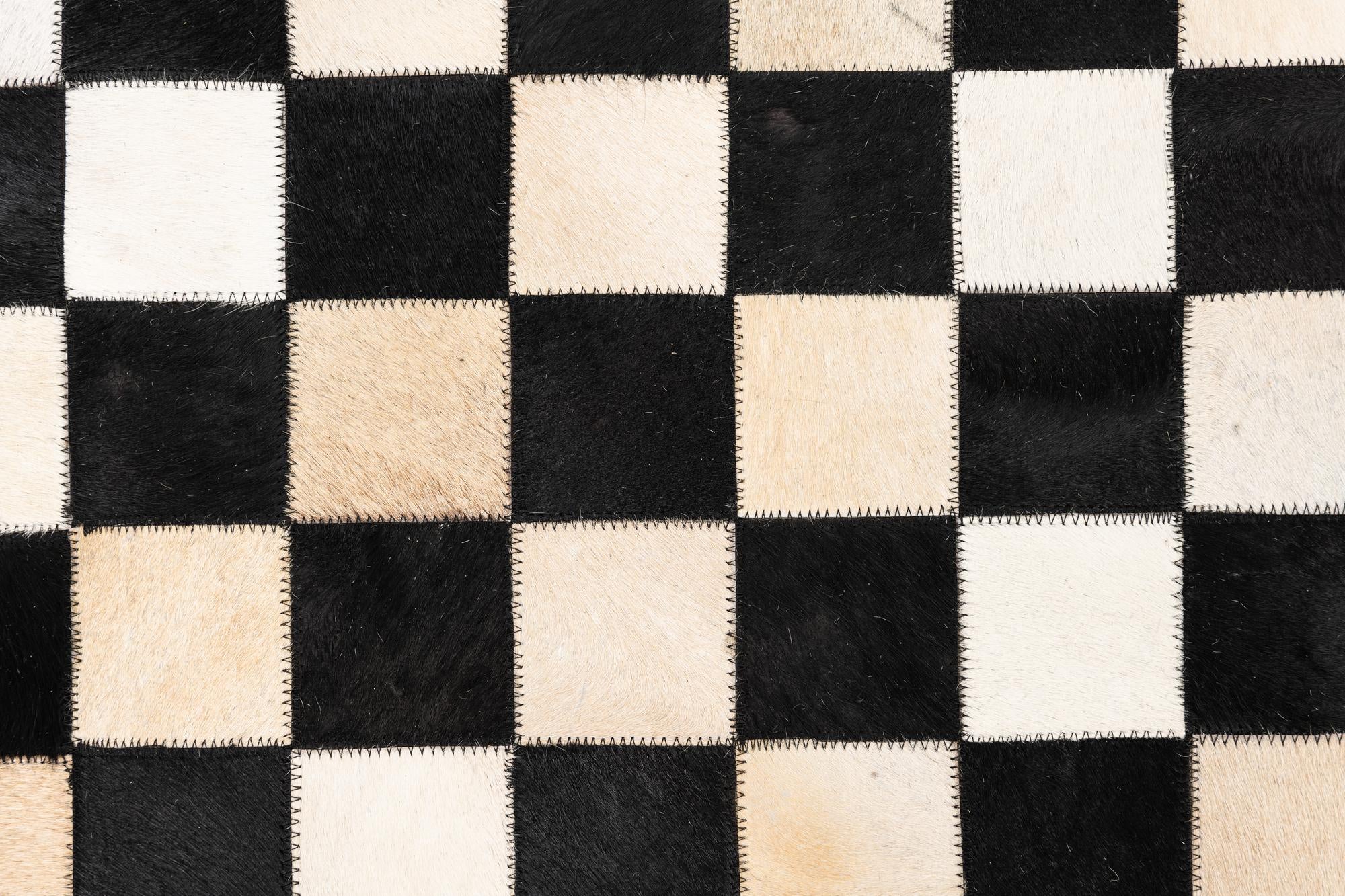 5' x 8' Cowhide Leather Rug