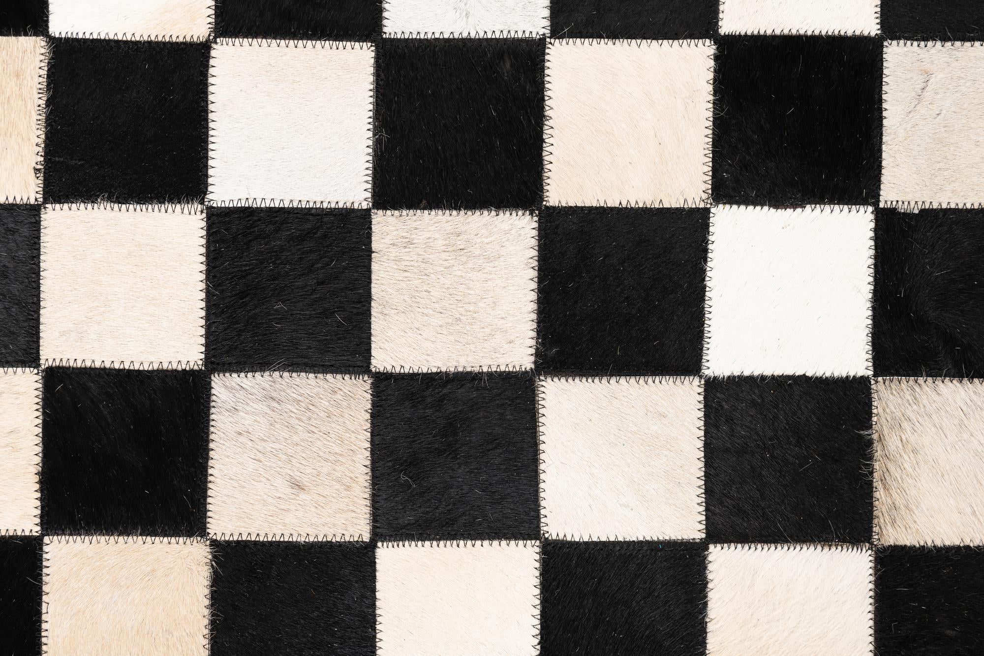 5' x 8' Cowhide Leather Rug