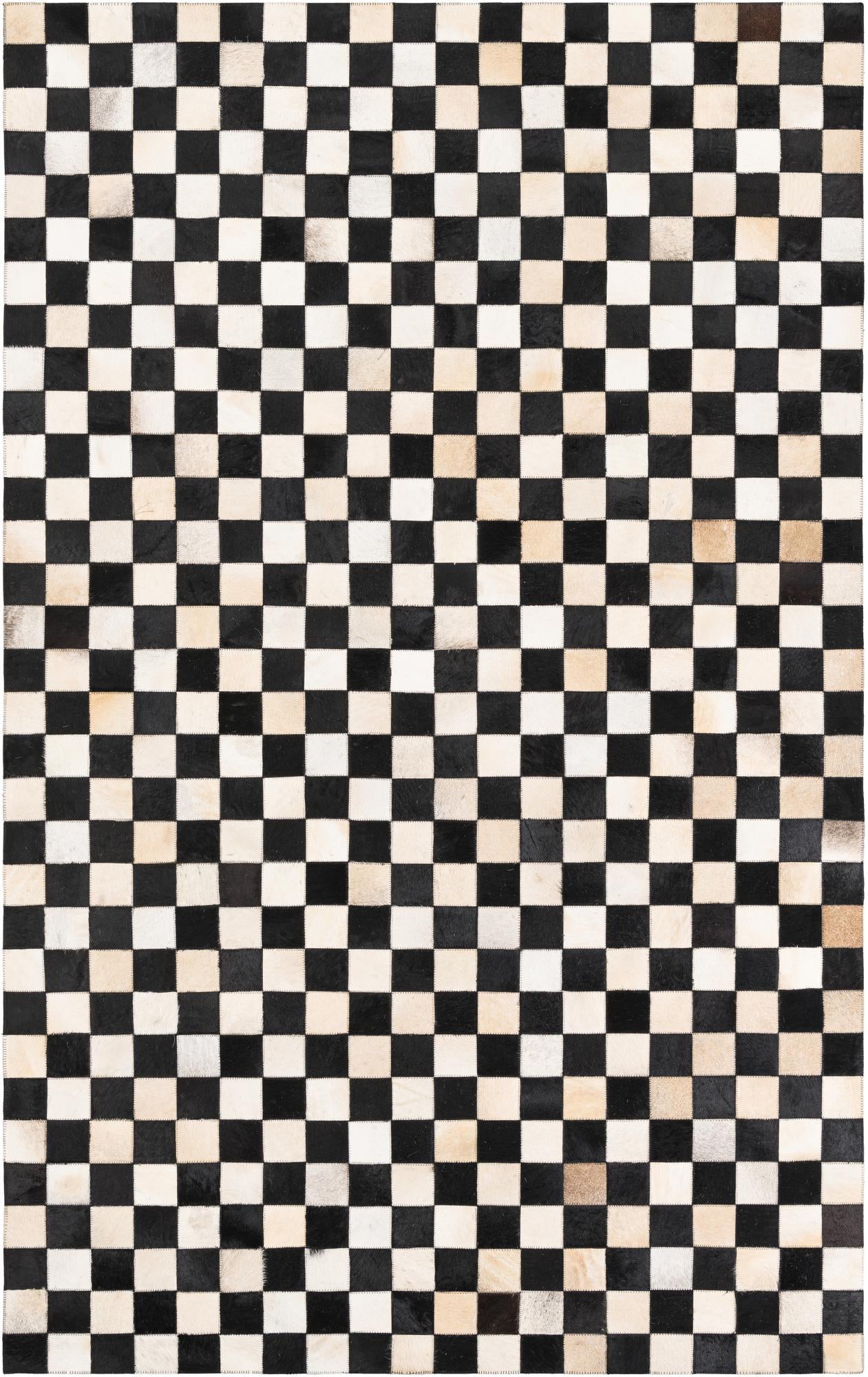 5' x 8' Cowhide Leather Rug