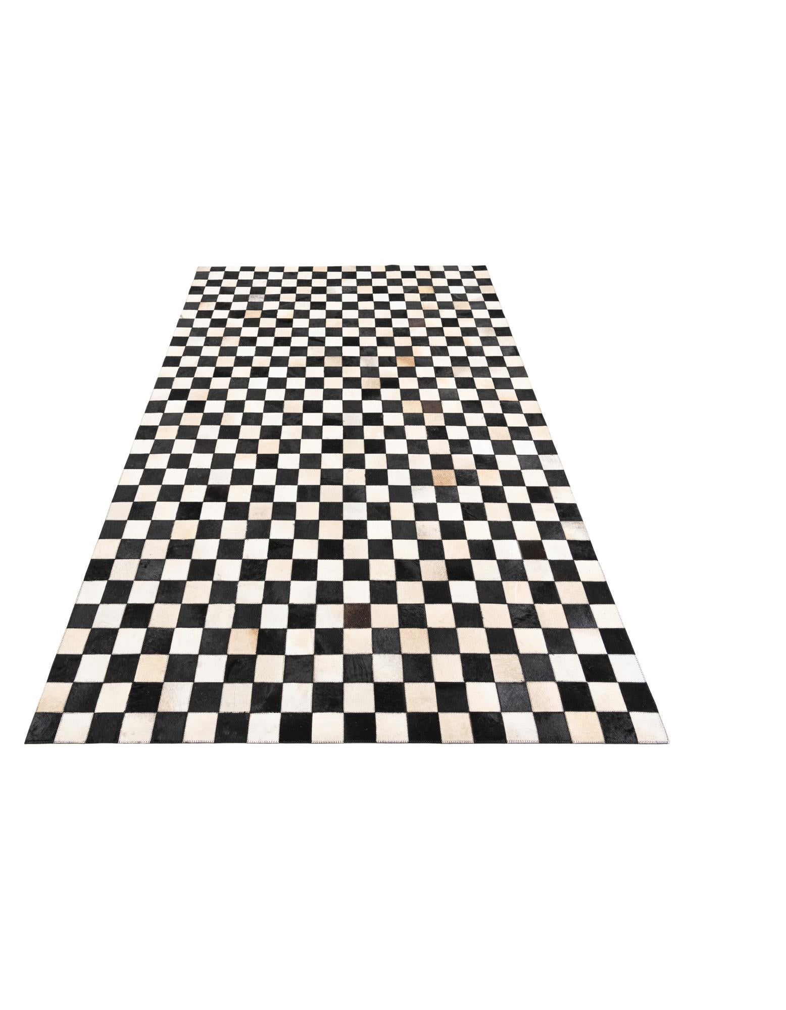 5' x 8' Cowhide Leather Rug