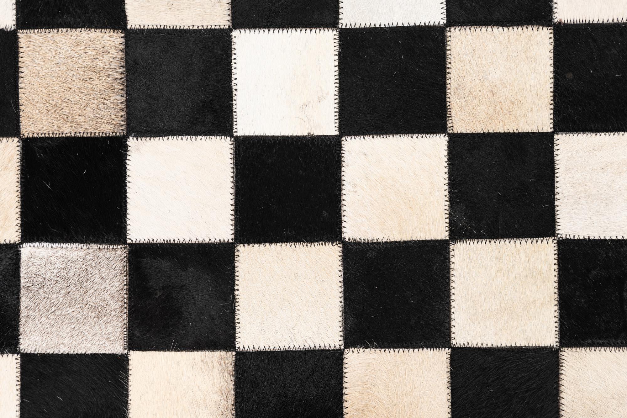 5' x 8' Cowhide Leather Rug