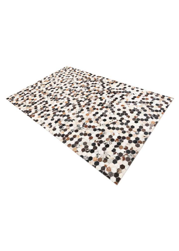 5' x 7' 9 Cowhide Leather Rug