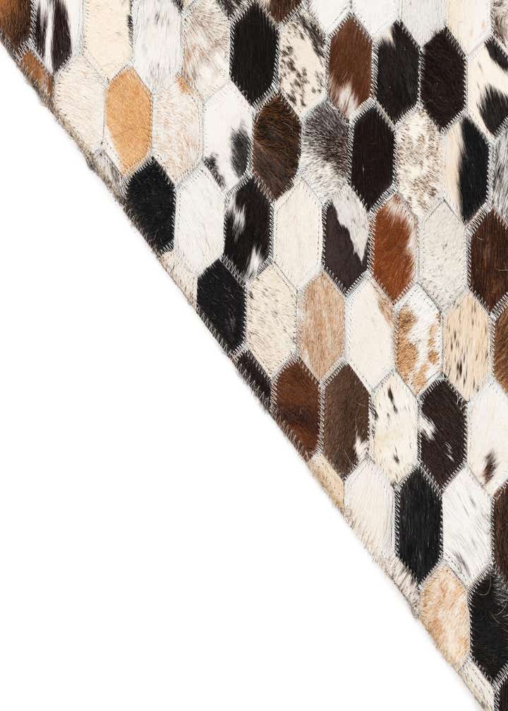 5' x 7' 9 Cowhide Leather Rug