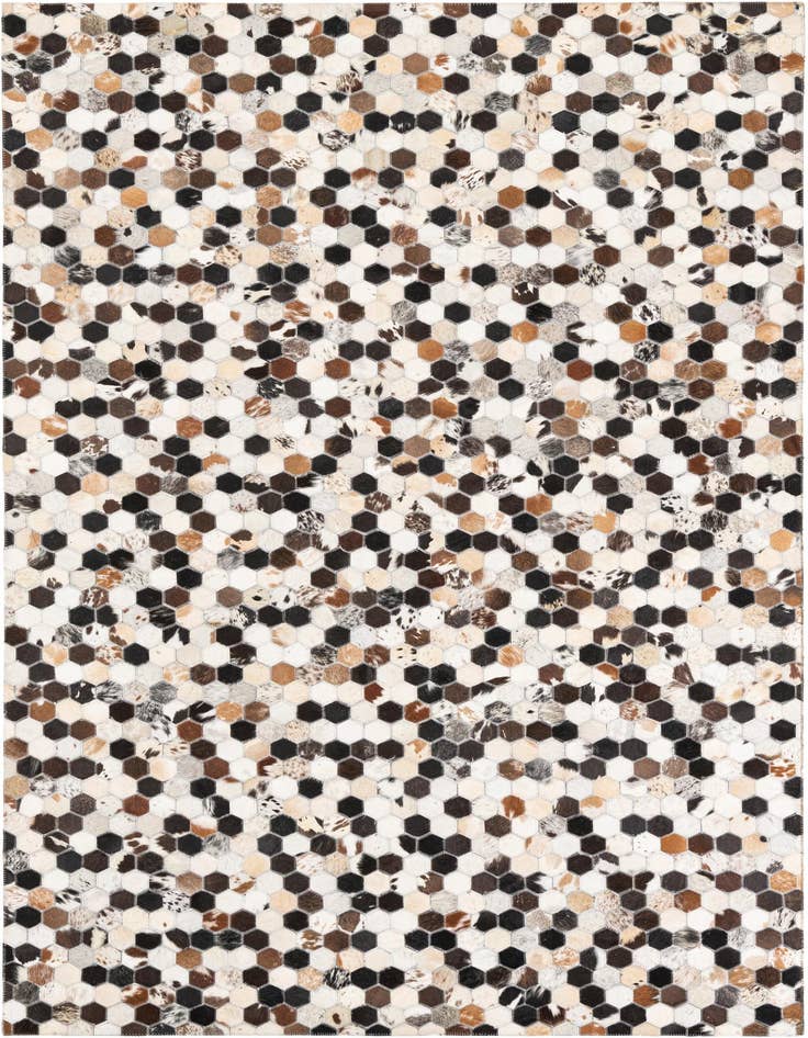 Detail image of 5' x 7' 9 Cowhide Leather Rug
