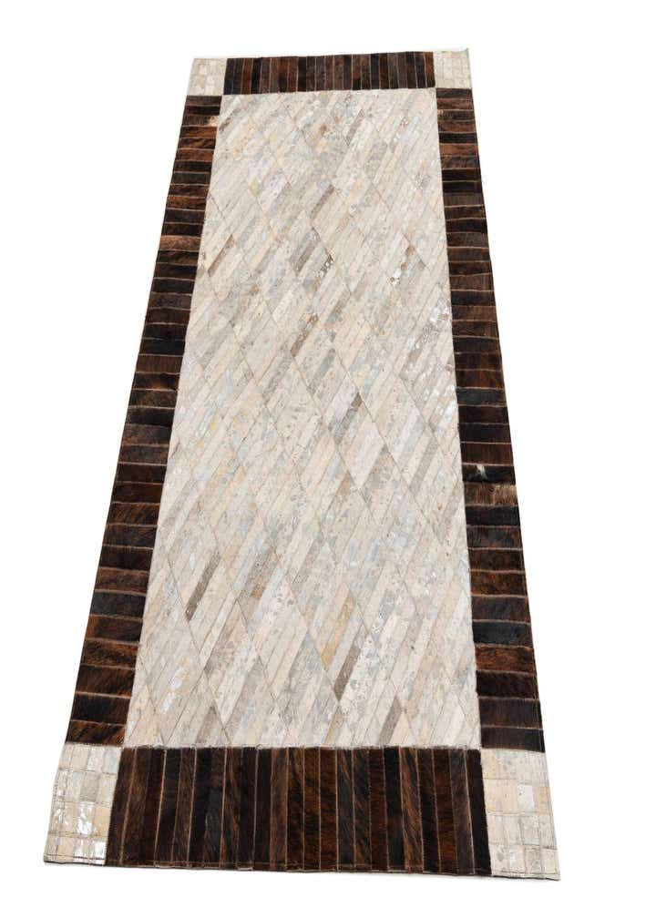 3' 10 x 5' 8 Cowhide Leather Rug