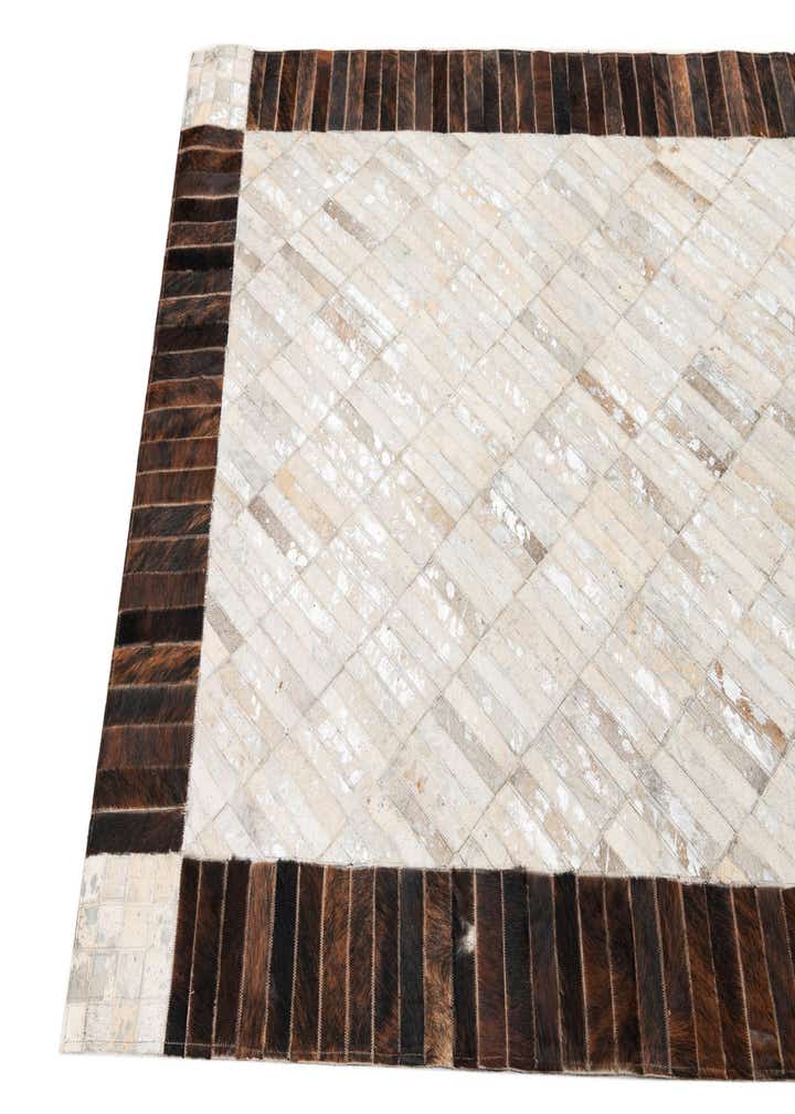 3' 10 x 5' 8 Cowhide Leather Rug