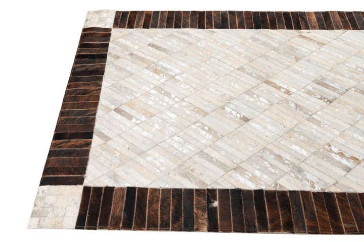 3' 10 x 5' 8 Cowhide Leather Rug