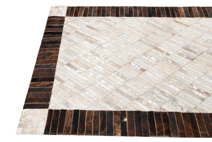 Detail image of 3' 10 x 5' 8 Cowhide Leather Rug