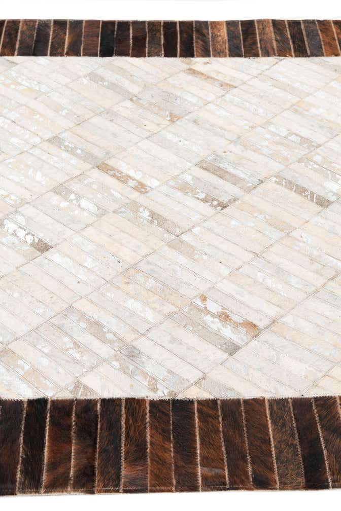 3' 10 x 5' 8 Cowhide Leather Rug