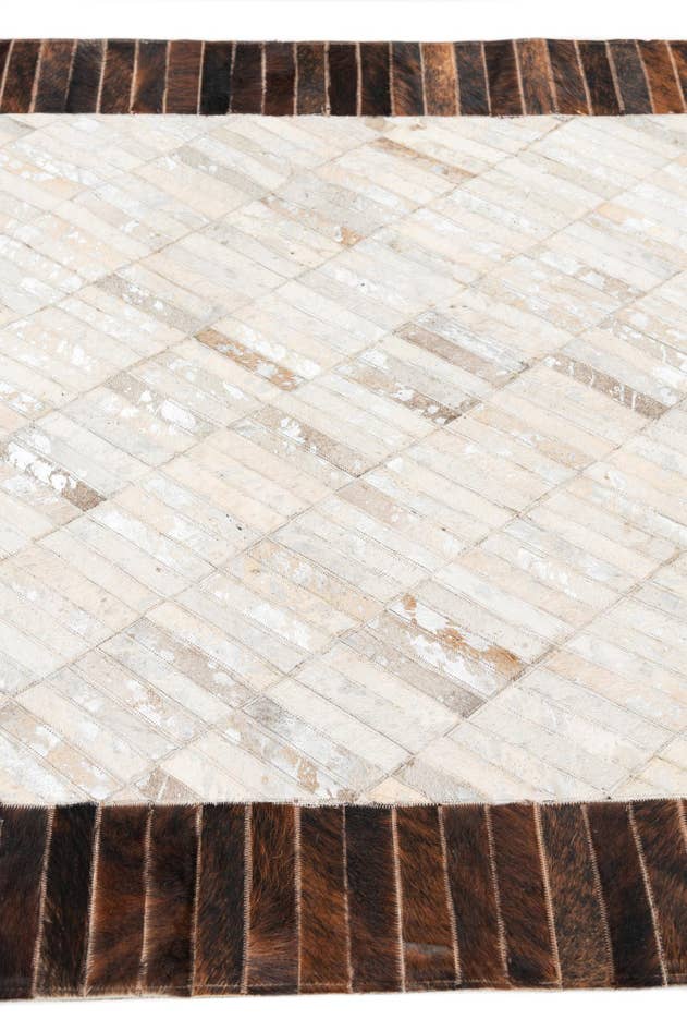 Detail image of 3' 10 x 5' 8 Cowhide Leather Rug