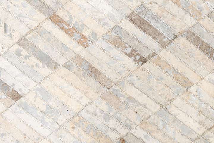 3' 10 x 5' 8 Cowhide Leather Rug