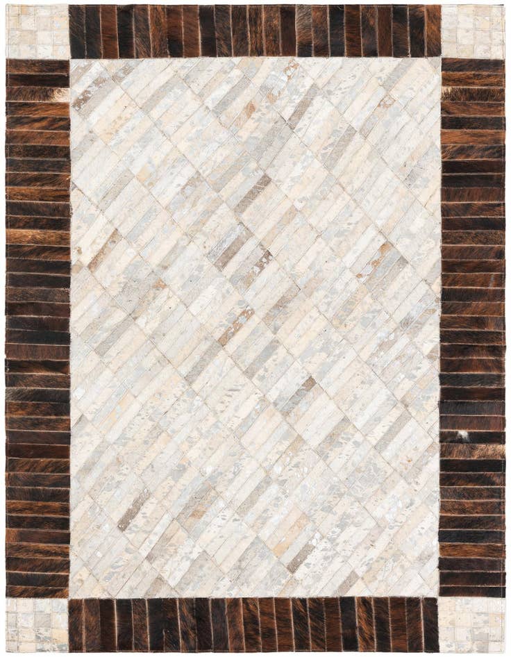 Detail image of 3' 10 x 5' 8 Cowhide Leather Rug