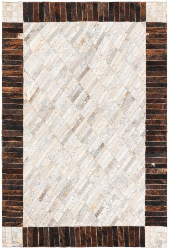 Detail image of 3' 10 x 5' 8 Cowhide Leather Rug