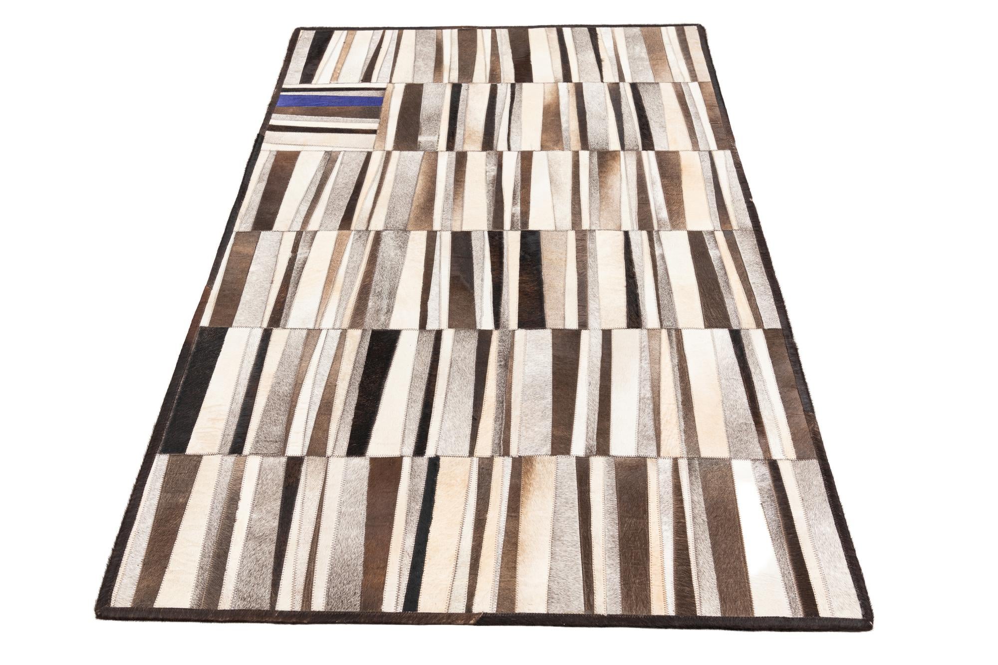 4' x 6' Cowhide Leather Rug